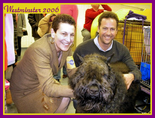Judy, her son Tim, & Weston at Westminster Kennel Club Show NY 2006